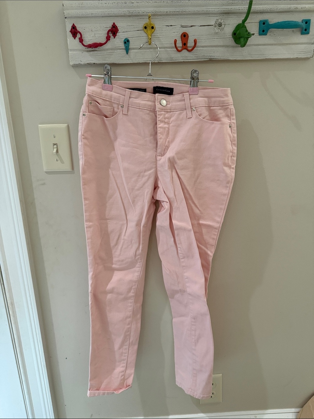 Charter Club Light Pink Bristol Skinny Ankle Jeans